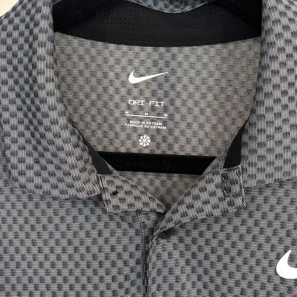 Nike Dri-FIT Mens Golf Polo Shirt Solid Navy Blue Short Sleeve Medium Athletic - Picture 3 of 8